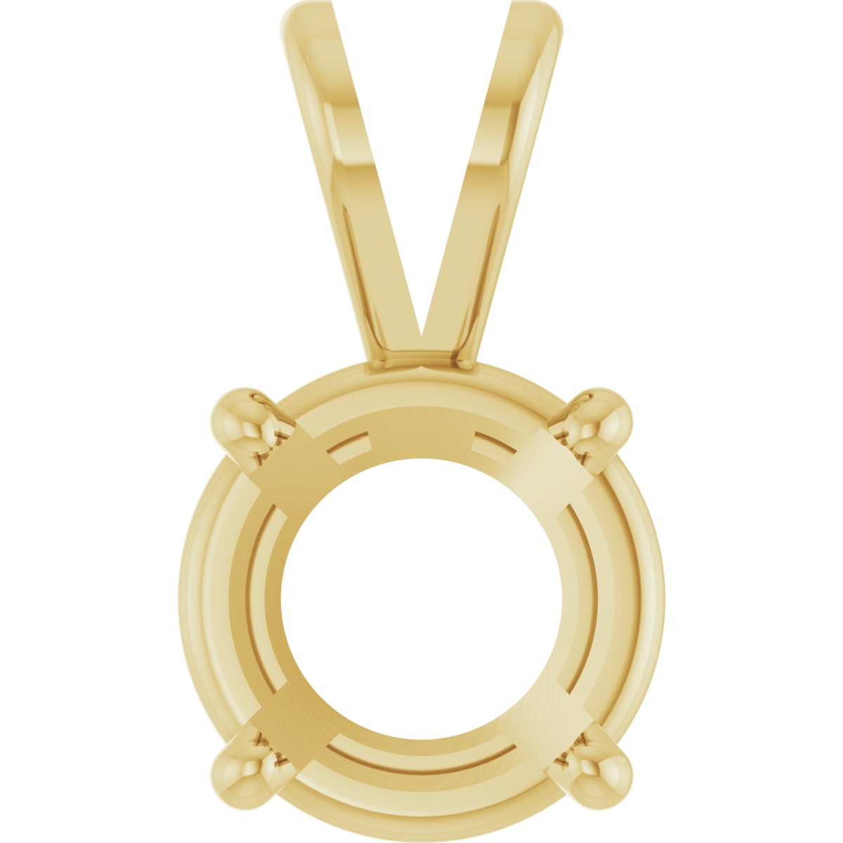 Round 4-Prong Basket Pendant