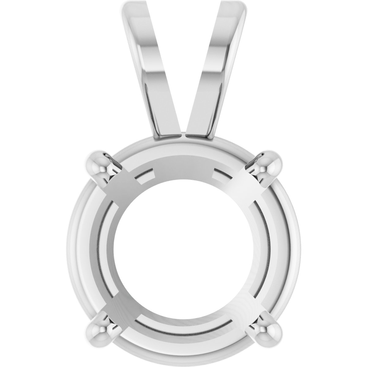 Round 4-Prong Basket Pendant