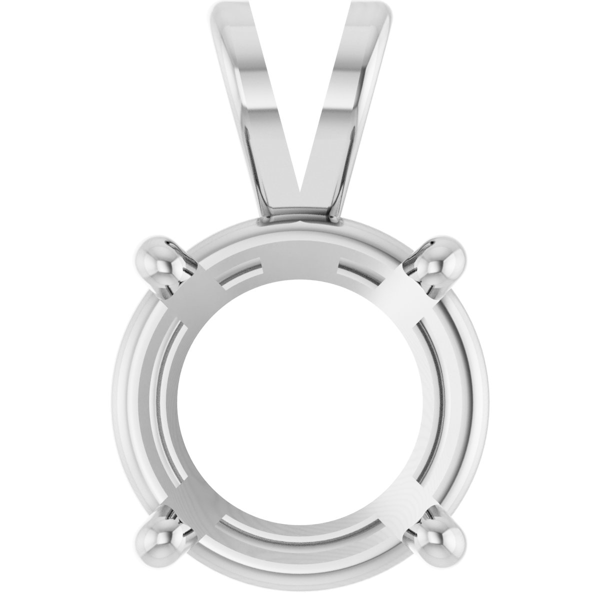 Round 4-Prong Basket Pendant
