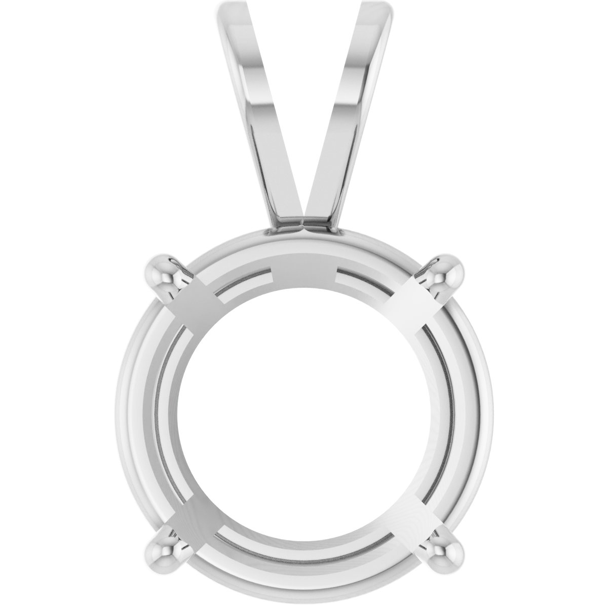 Round 4-Prong Basket Pendant
