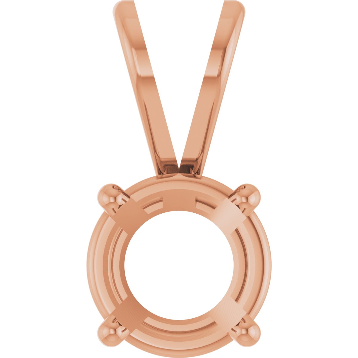 Round 4-Prong Lightweight Pendant