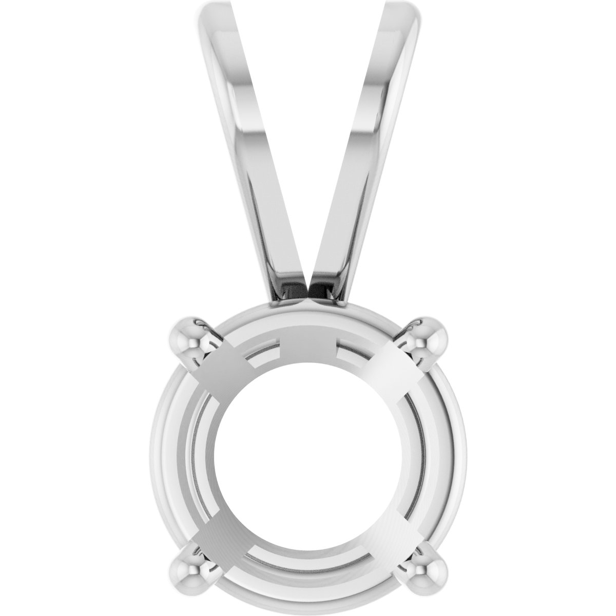 Round 4-Prong Lightweight Pendant
