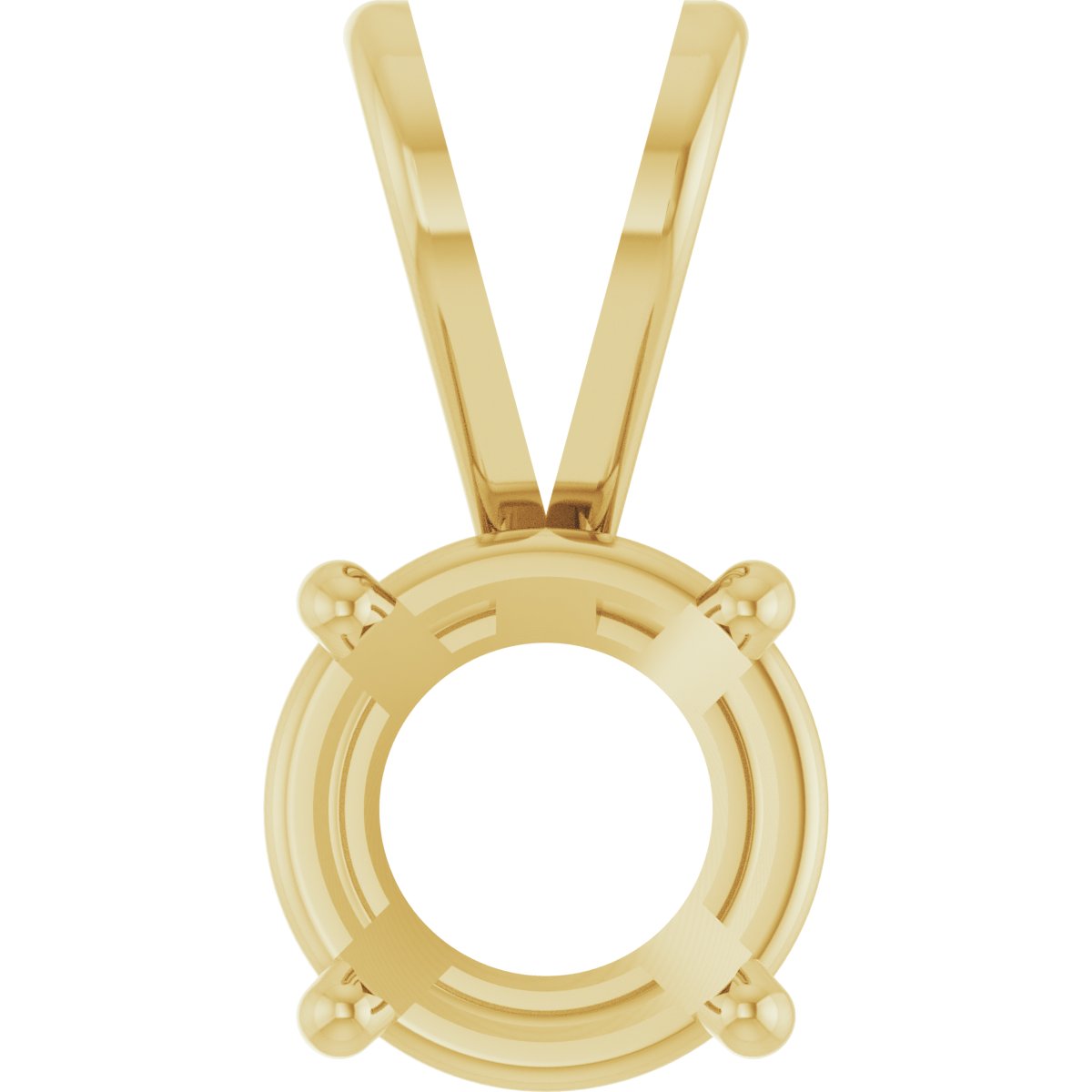 Round 4-Prong Lightweight Pendant