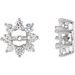 14K White 1 1/8 CTW Diamond Earring Jackets with 4.5mm ID