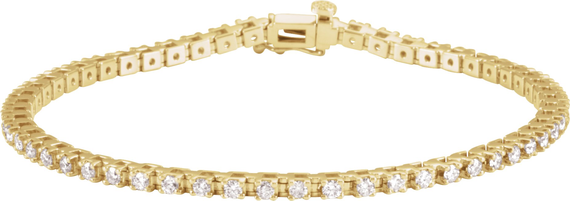 14K Yellow 2 1/4 CTW Lab-Grown Diamond Line 7 1/4 Bracelet