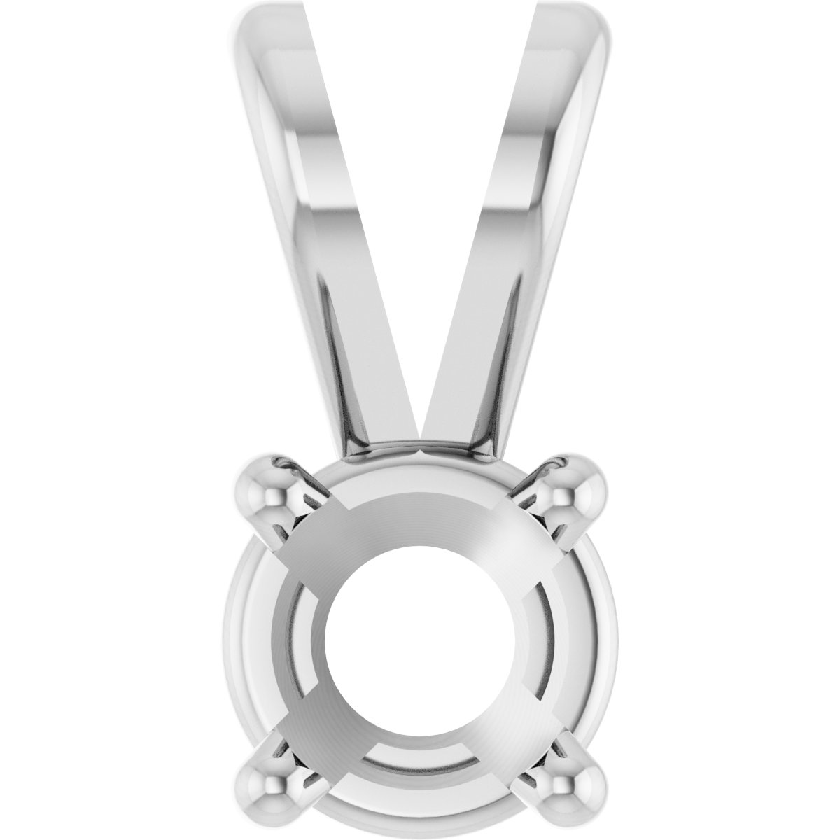Round 4-Prong Lightweight Pendant