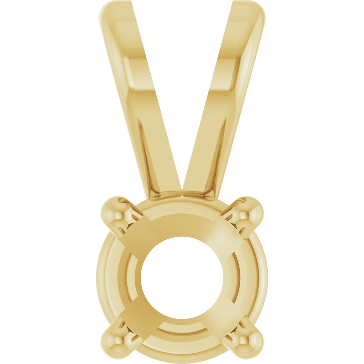 Round 4-Prong Lightweight Pendant