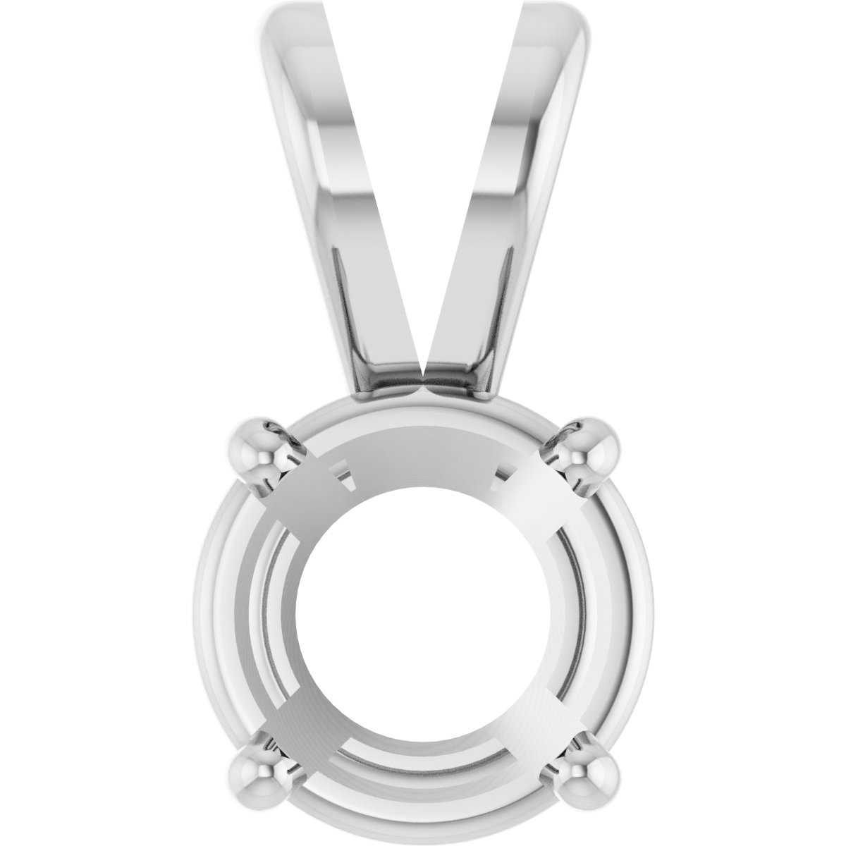 Round 4-Prong Lightweight Pendant