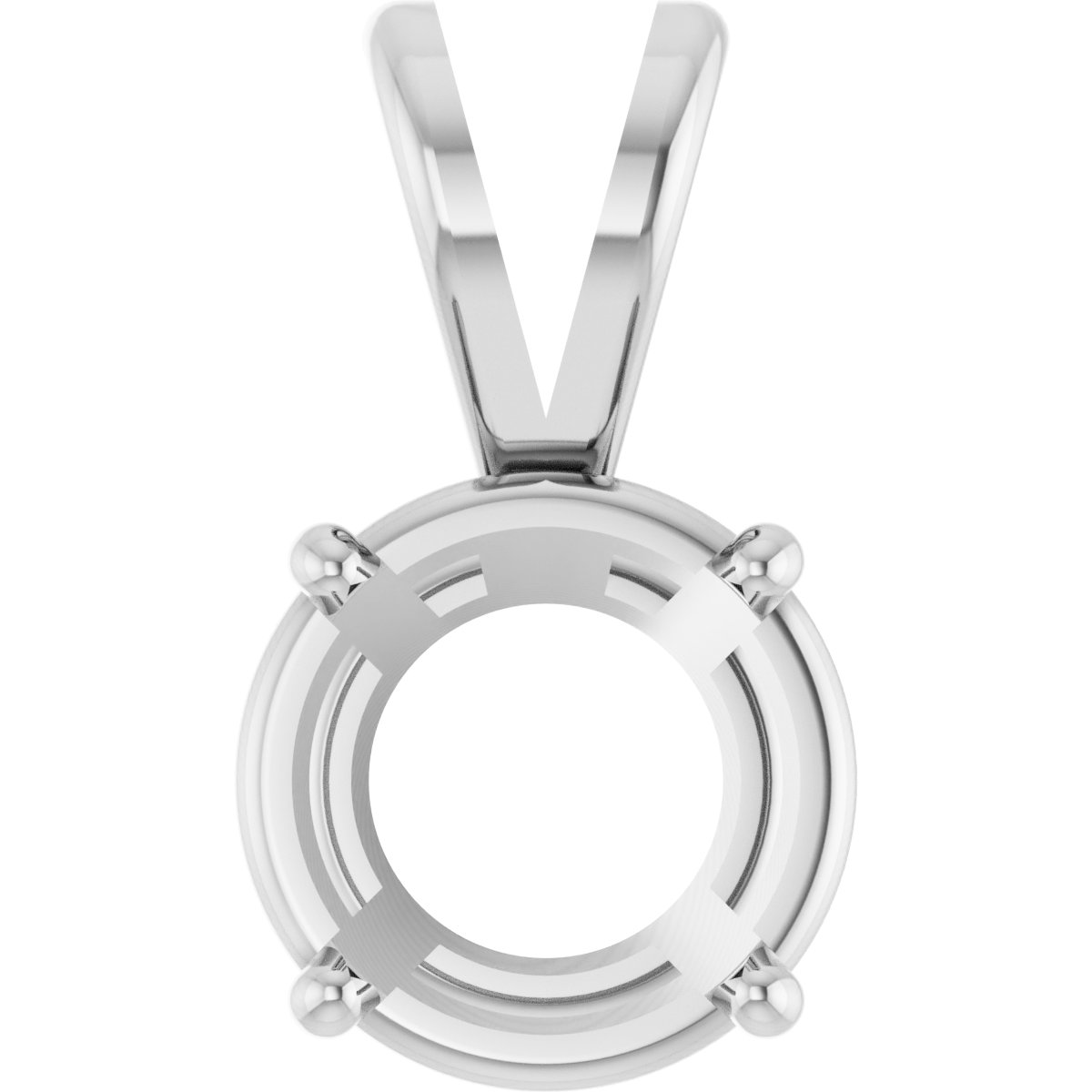 Round 4-Prong Lightweight Pendant