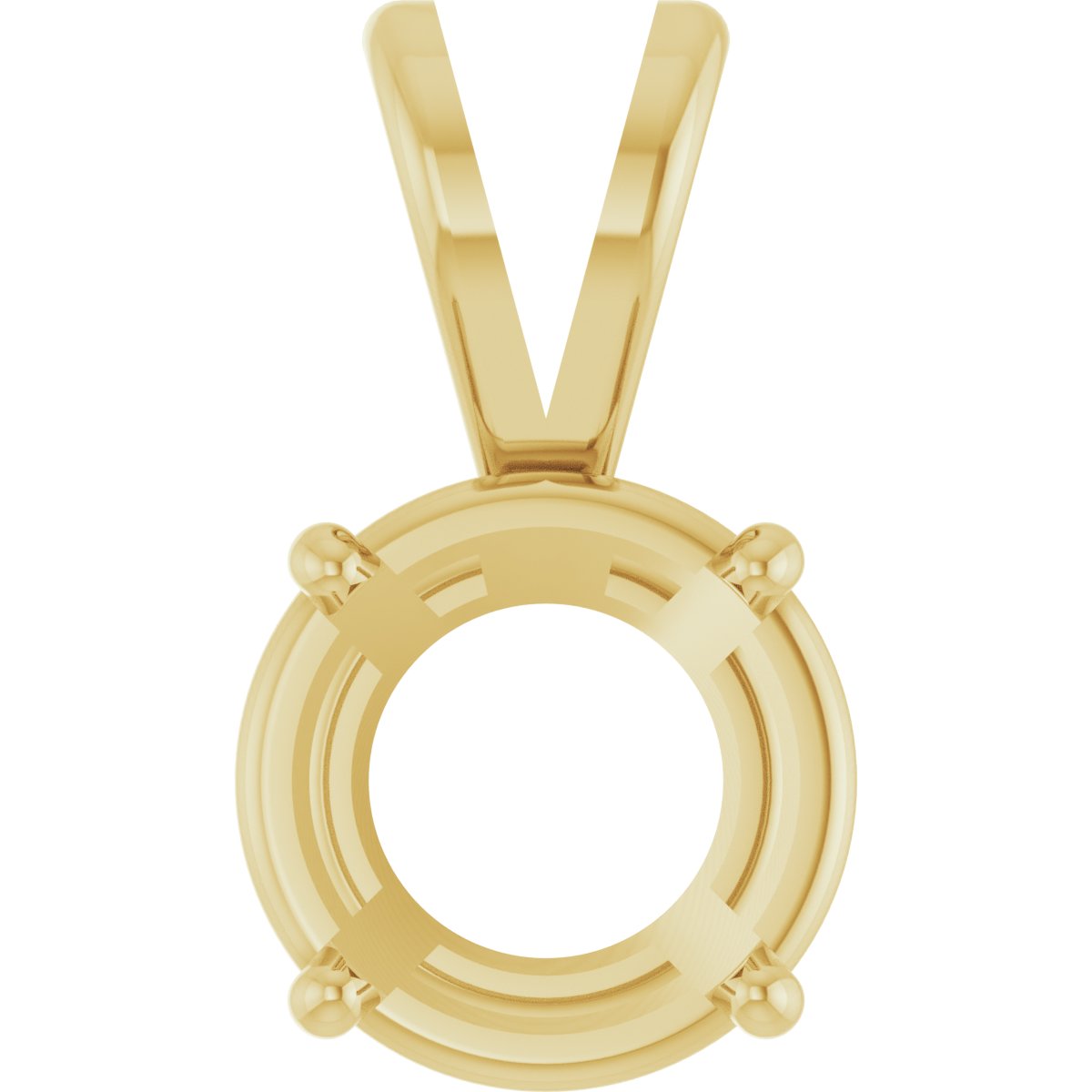 Round 4-Prong Lightweight Pendant