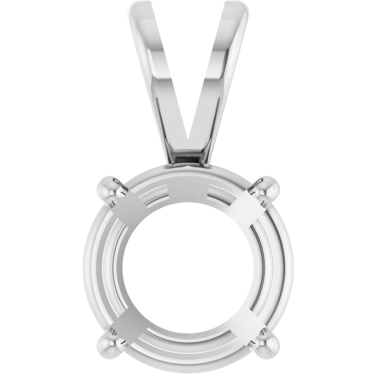 Round 4-Prong Lightweight Pendant