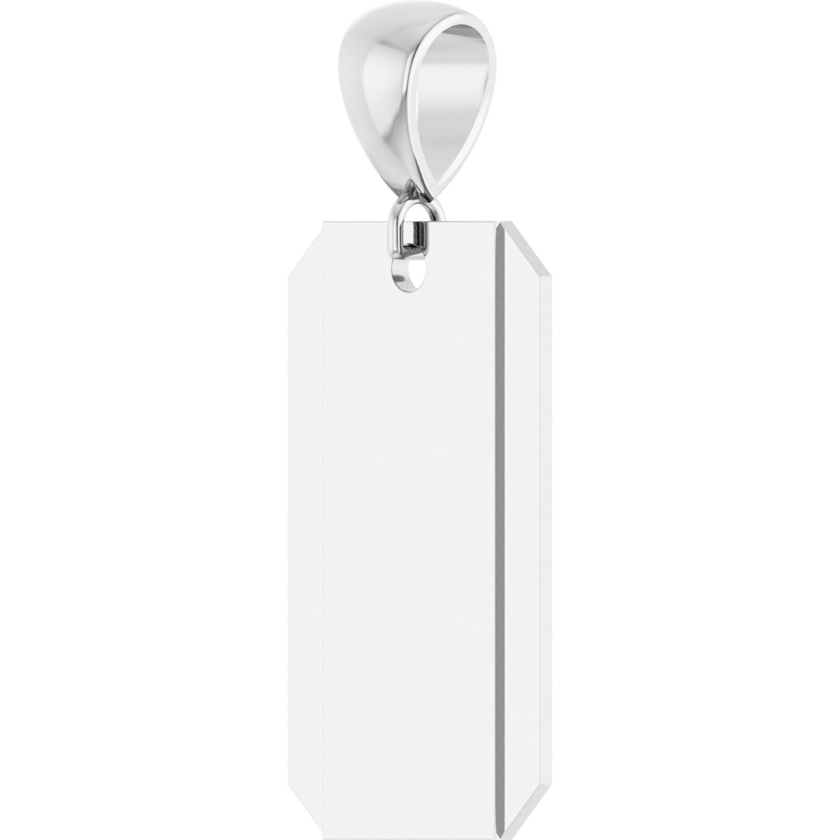 Alternative view of Engravable Dog Tag Pendant