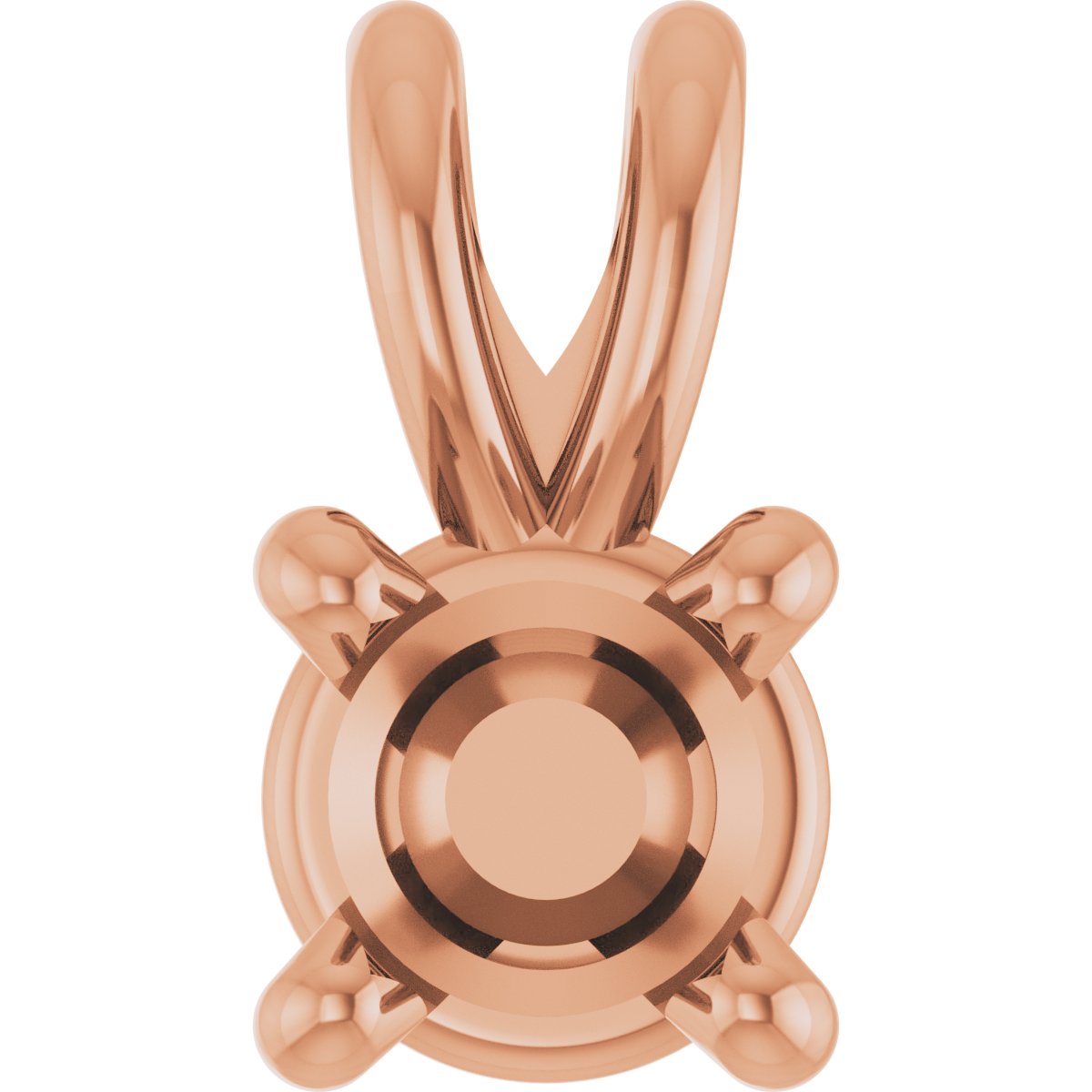 Round Pre-Notched Solitaire Pendant