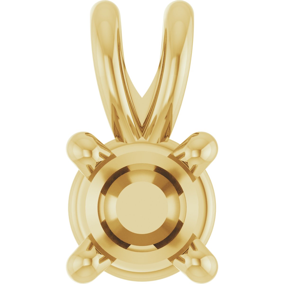 Round Pre-Notched Solitaire Pendant