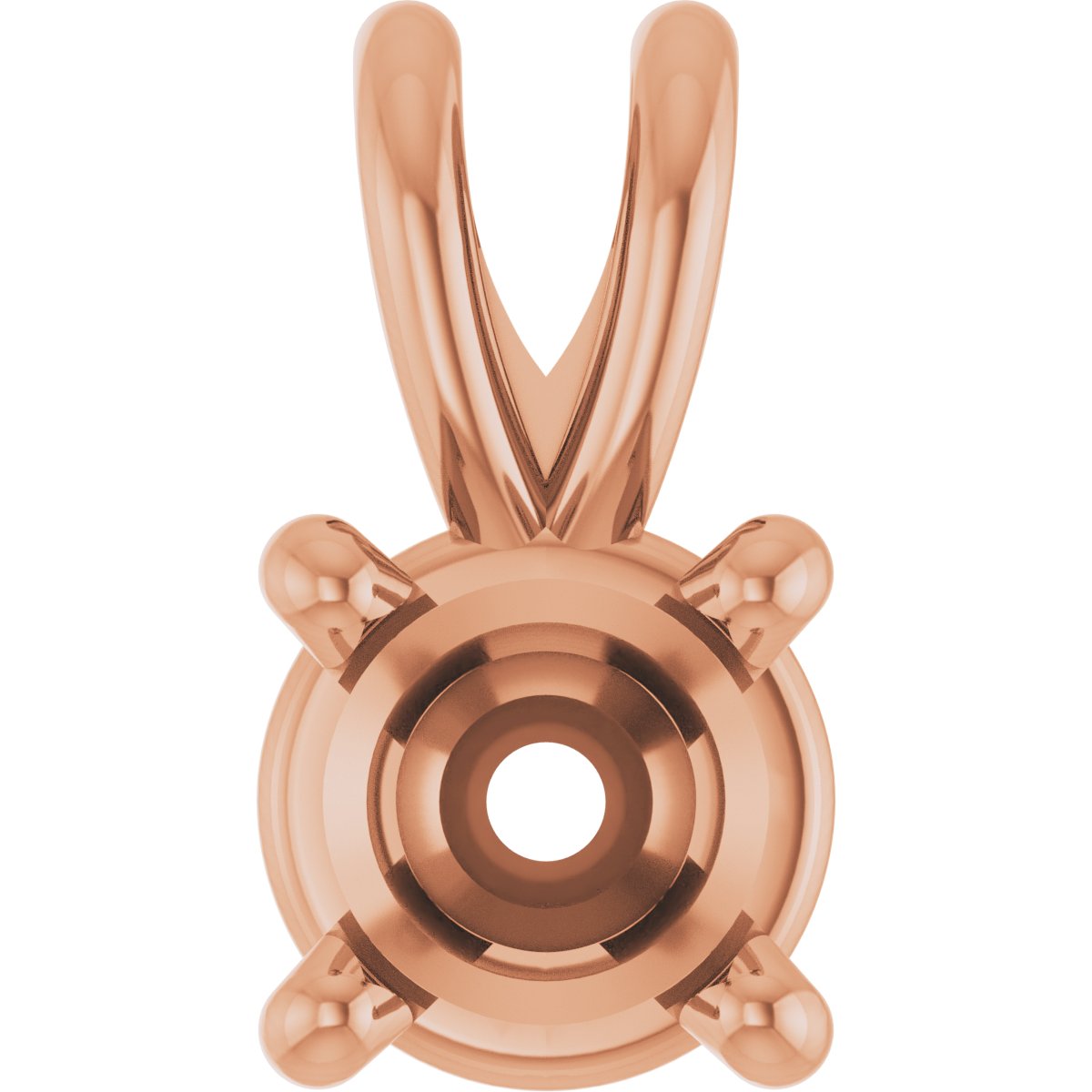 Round Pre-Notched Solitaire Pendant