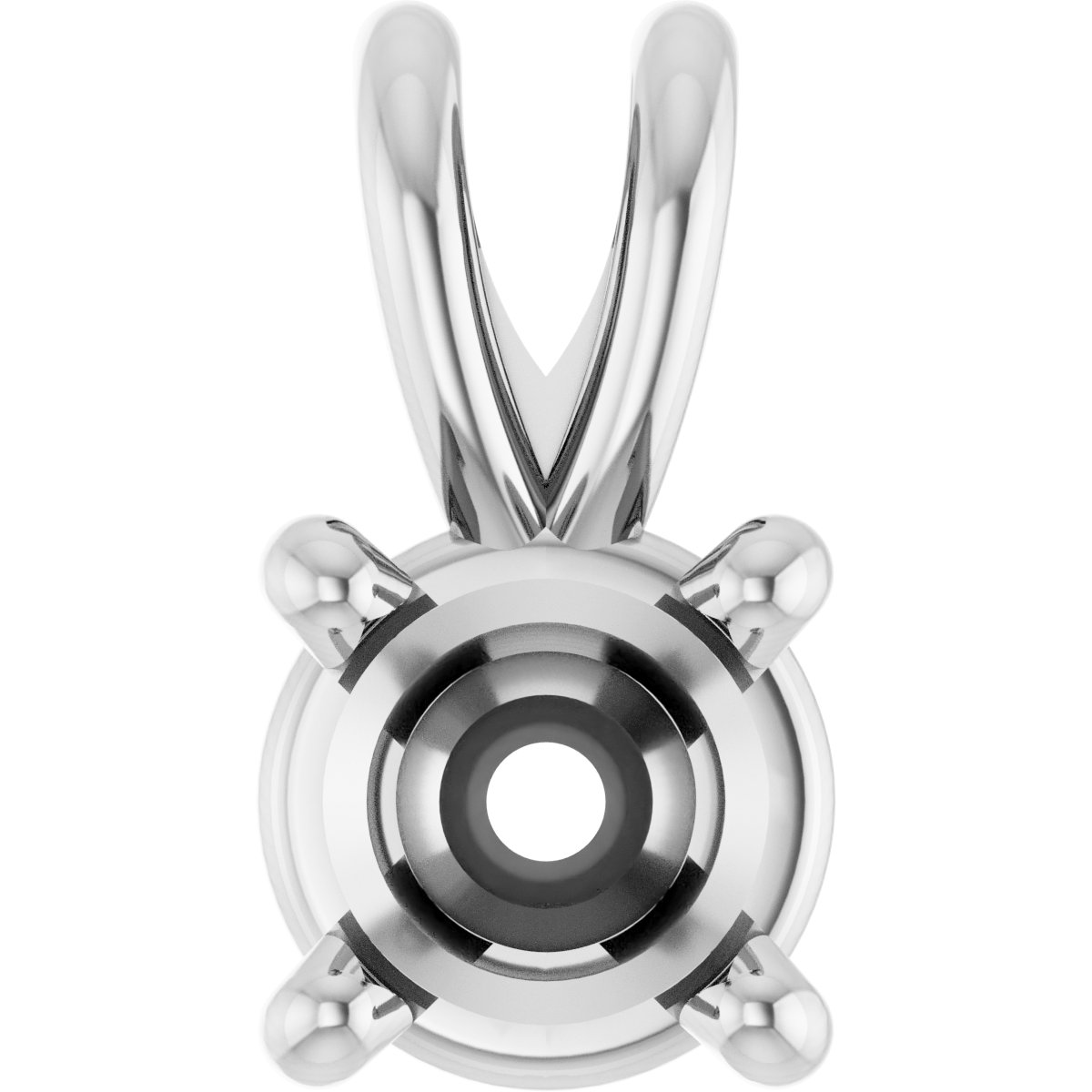 Round Pre-Notched Solitaire Pendant