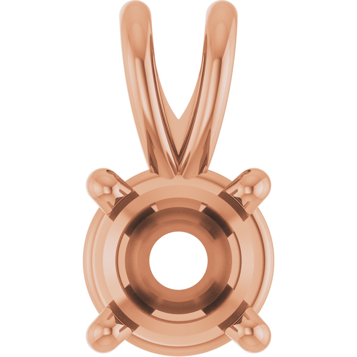 Round Pre-Notched Solitaire Pendant