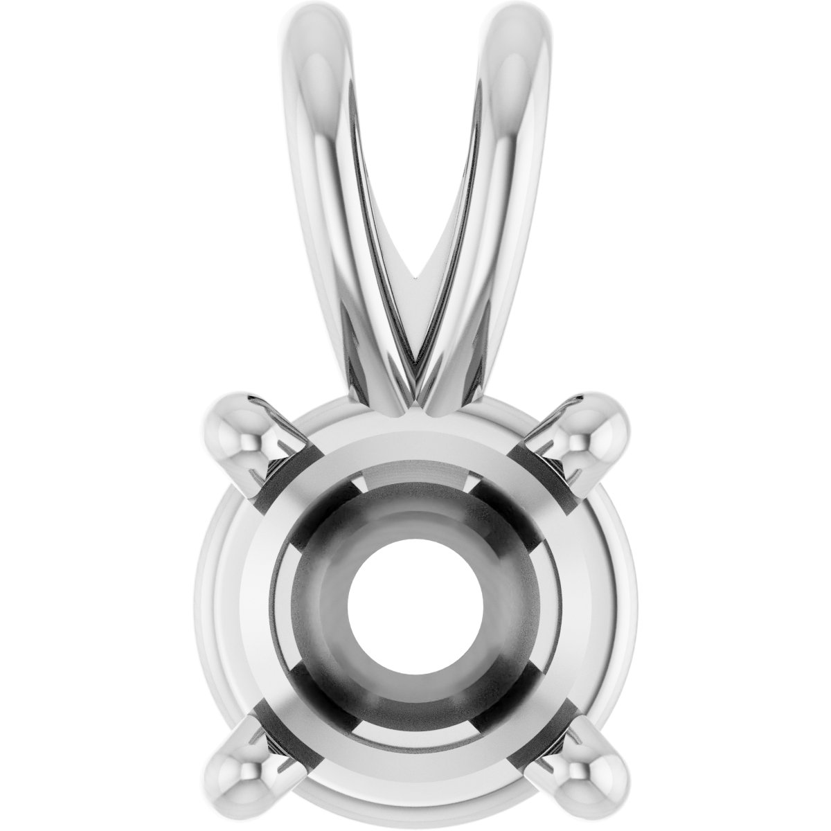 Round Pre-Notched Solitaire Pendant