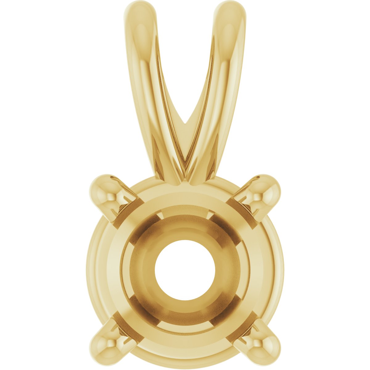 Round Pre-Notched Solitaire Pendant