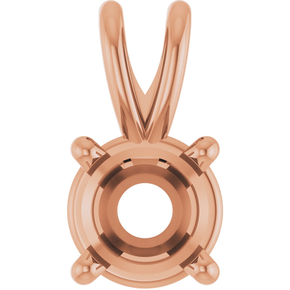 Round Pre-Notched Solitaire Pendant