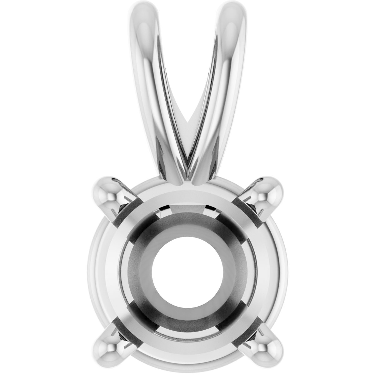 Round Pre-Notched Solitaire Pendant
