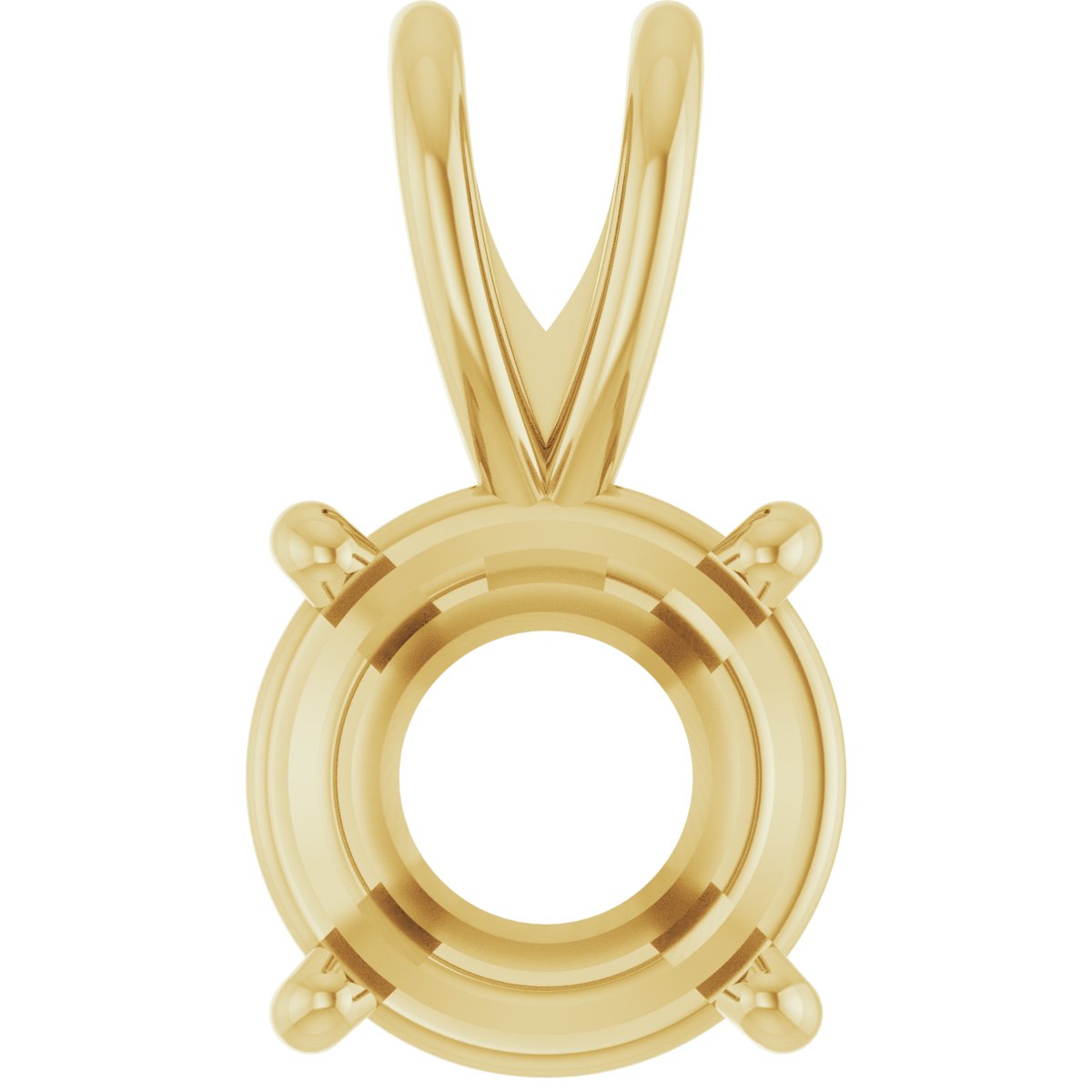 Round Pre-Notched Solitaire Pendant