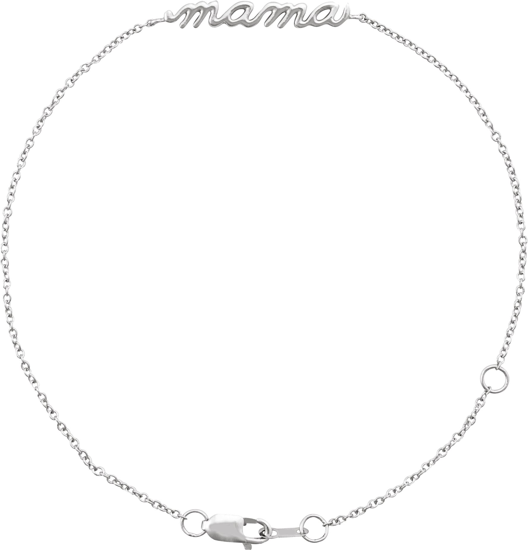 Sterling Silver Mama 6 1/2-7 1/2 Bracelet