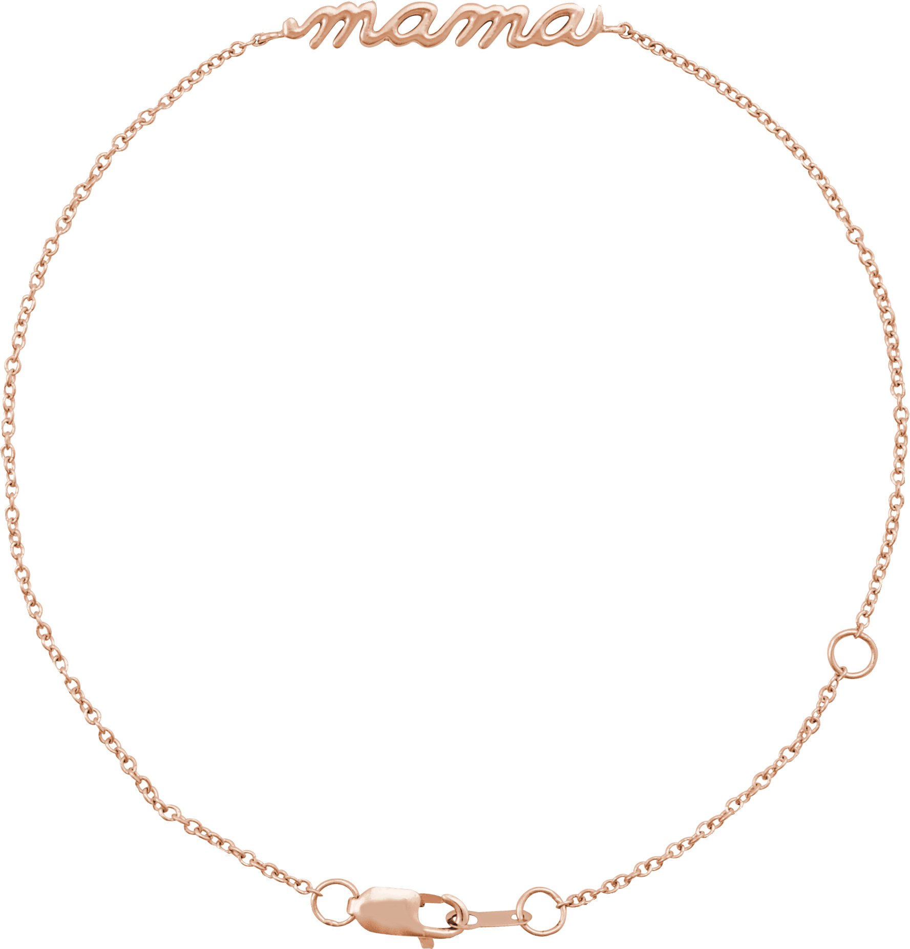 14K Rose Mama 6 1/2-7 1/2 Bracelet