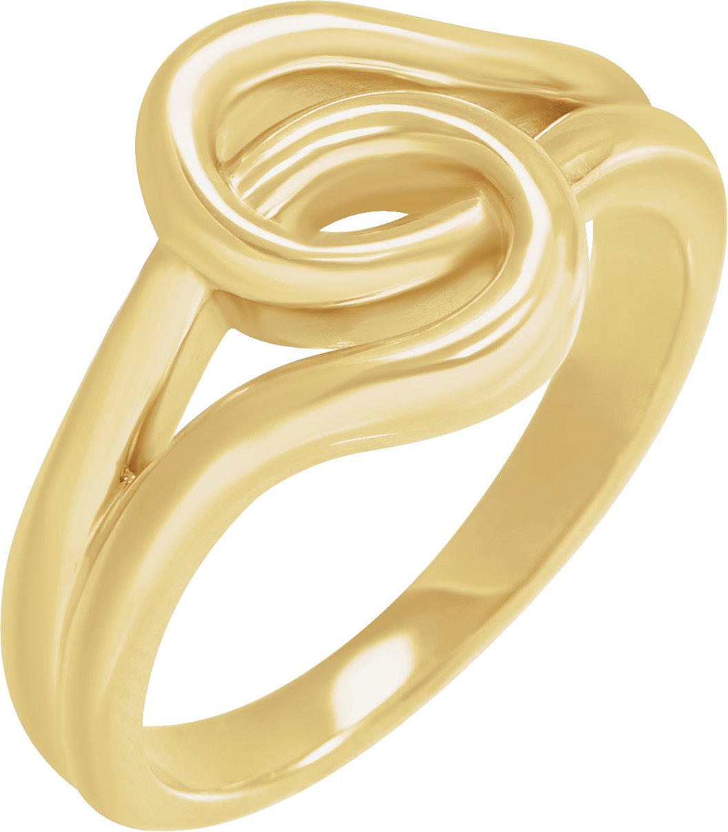 14K Yellow Interlocking Ring