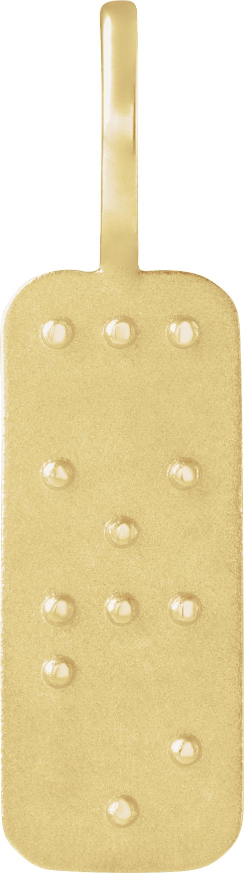 14K Yellow Love Braille Pendant