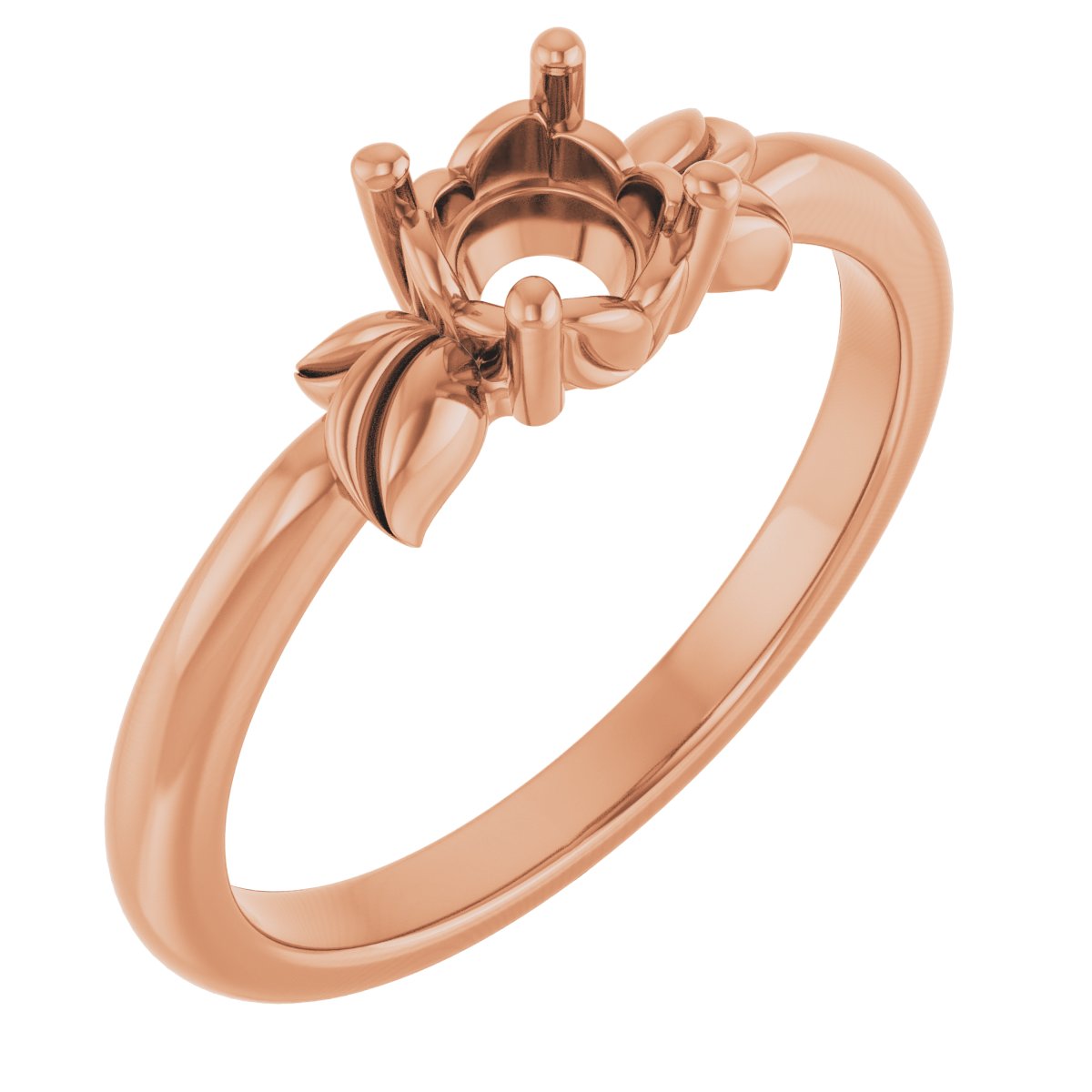 Floral Solitaire Ring