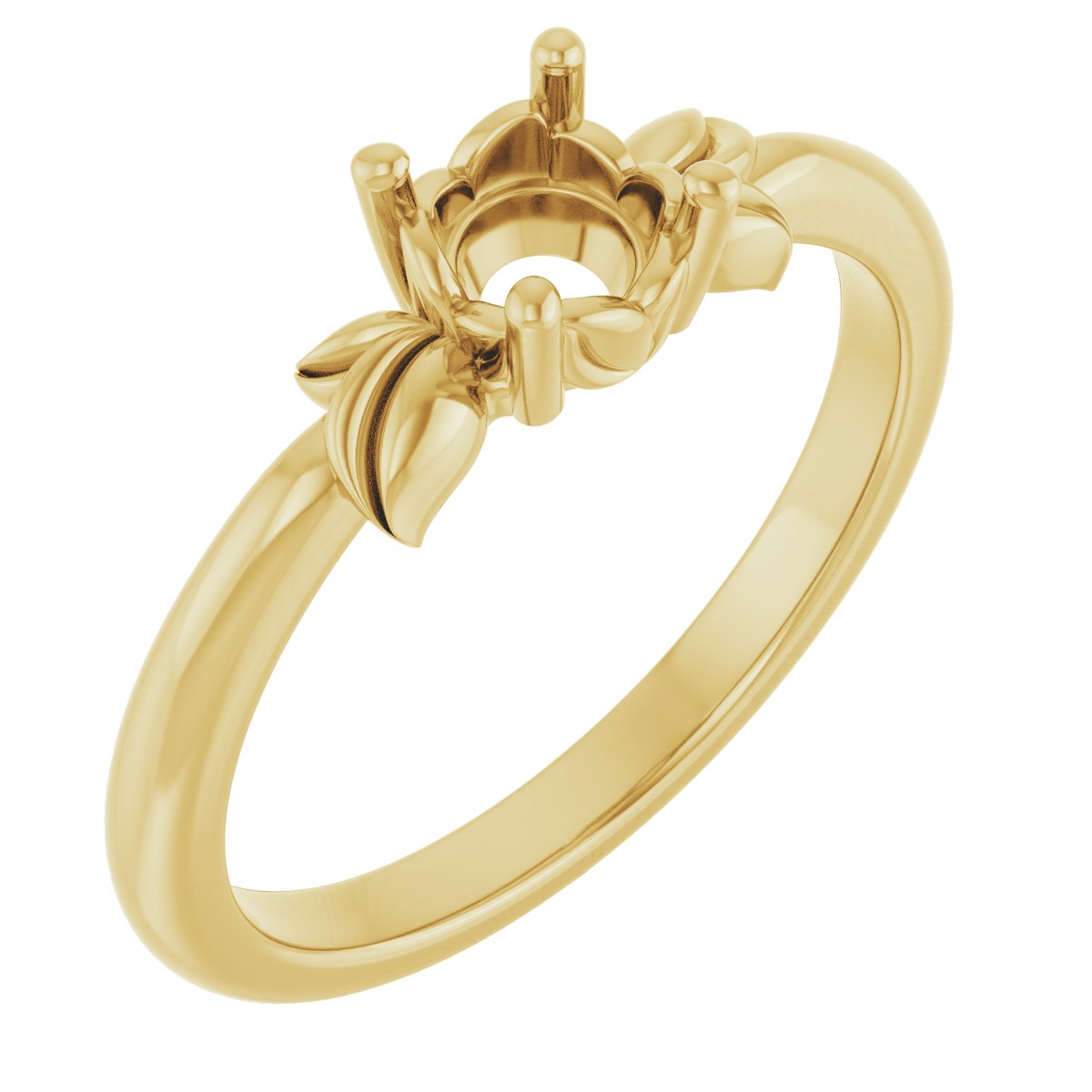 Floral Solitaire Ring