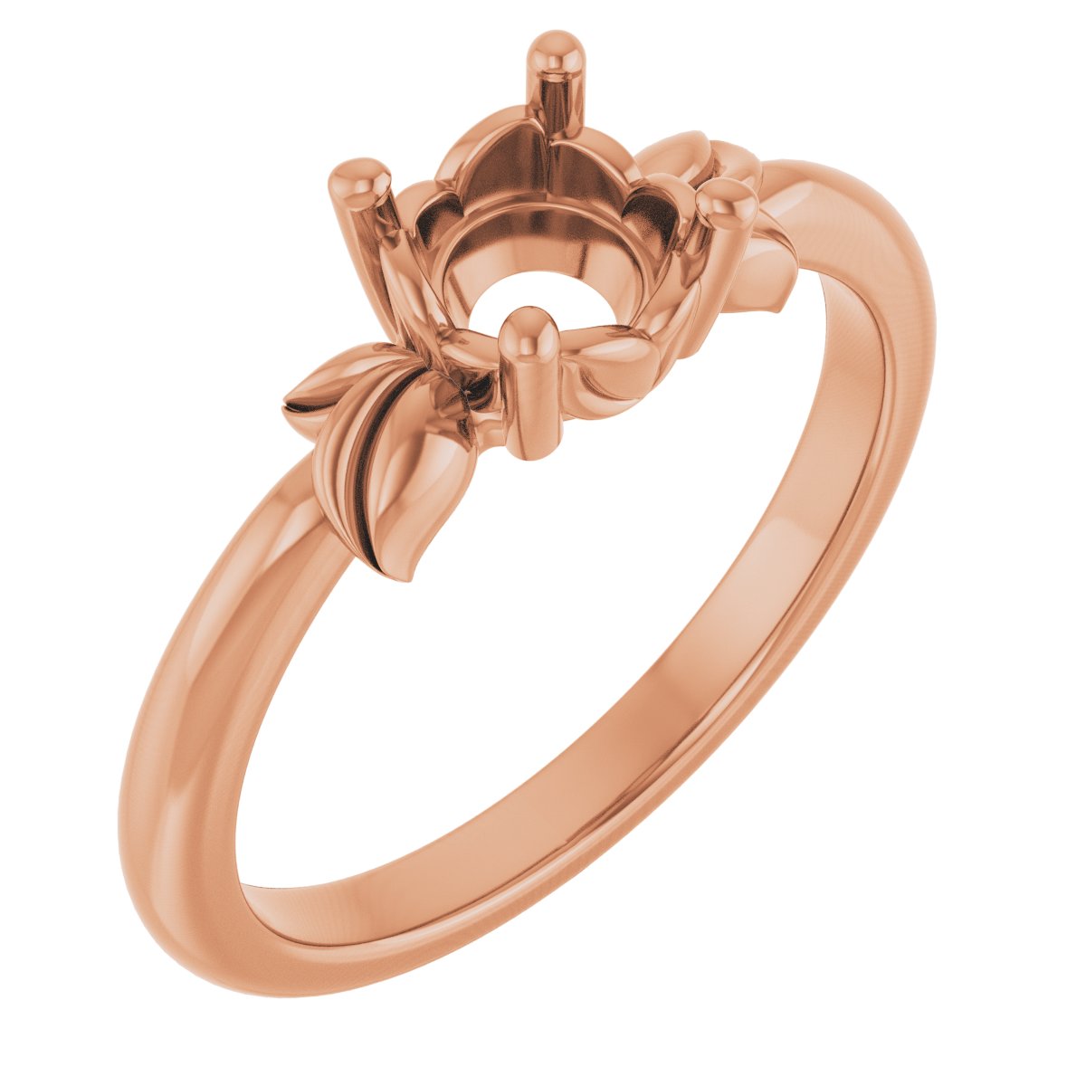 Floral Solitaire Ring