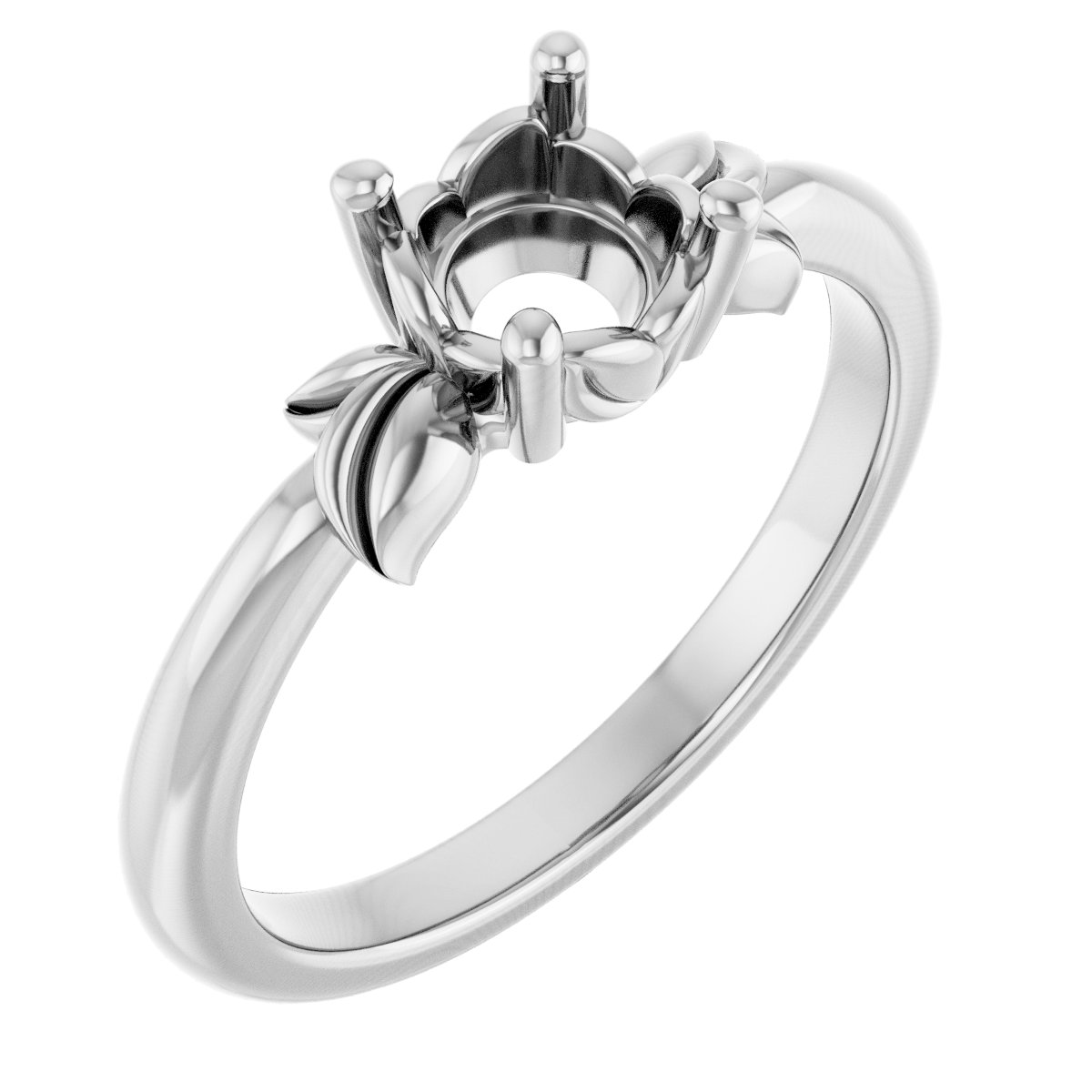 Floral Solitaire Ring