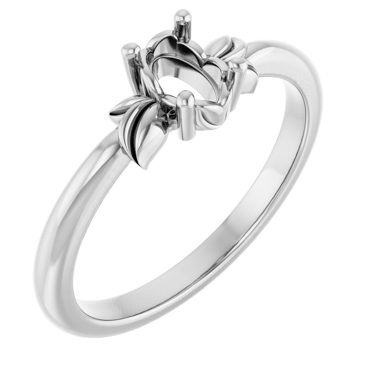 Floral Solitaire Ring