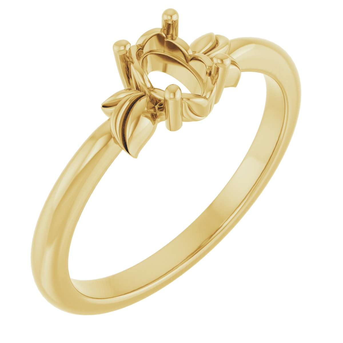 Floral Solitaire Ring
