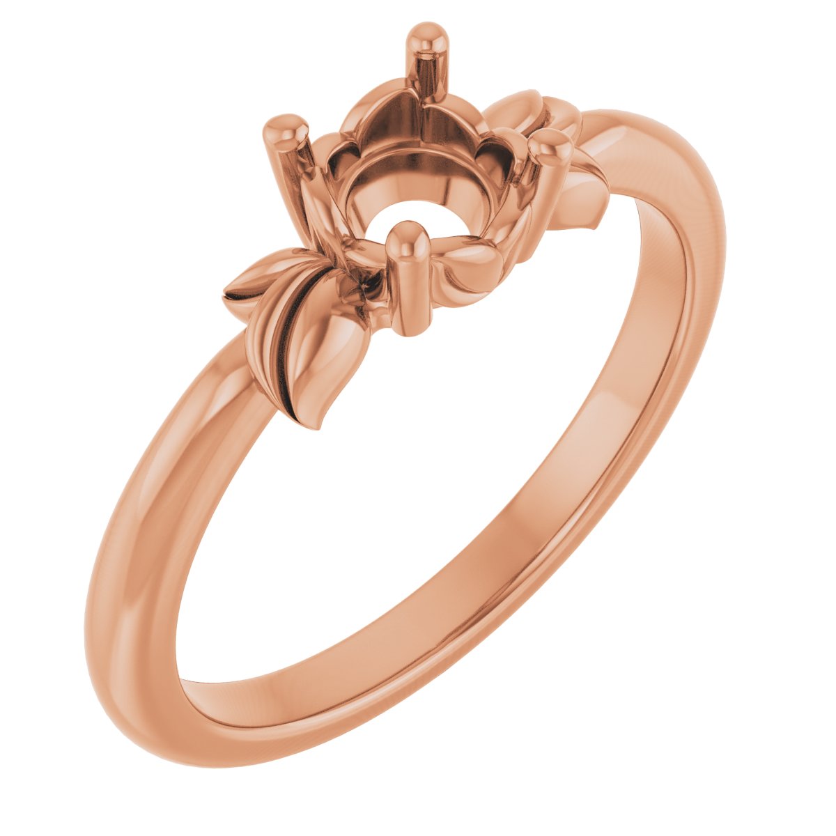 Floral Solitaire Ring