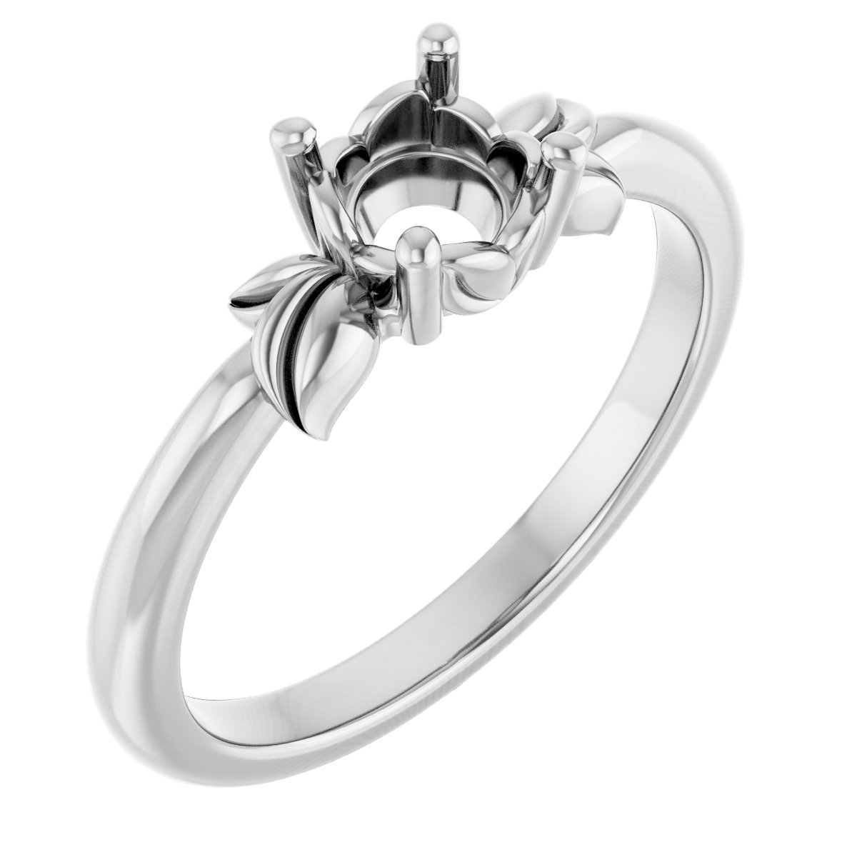 Floral Solitaire Ring