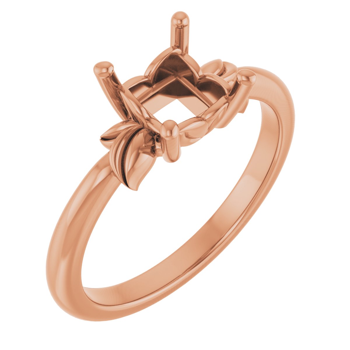 Floral Solitaire Ring