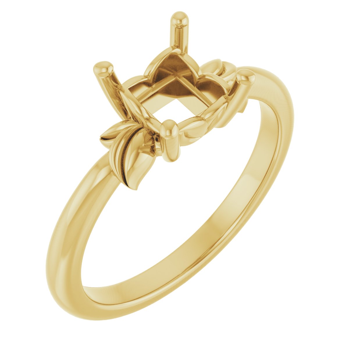 Floral Solitaire Ring