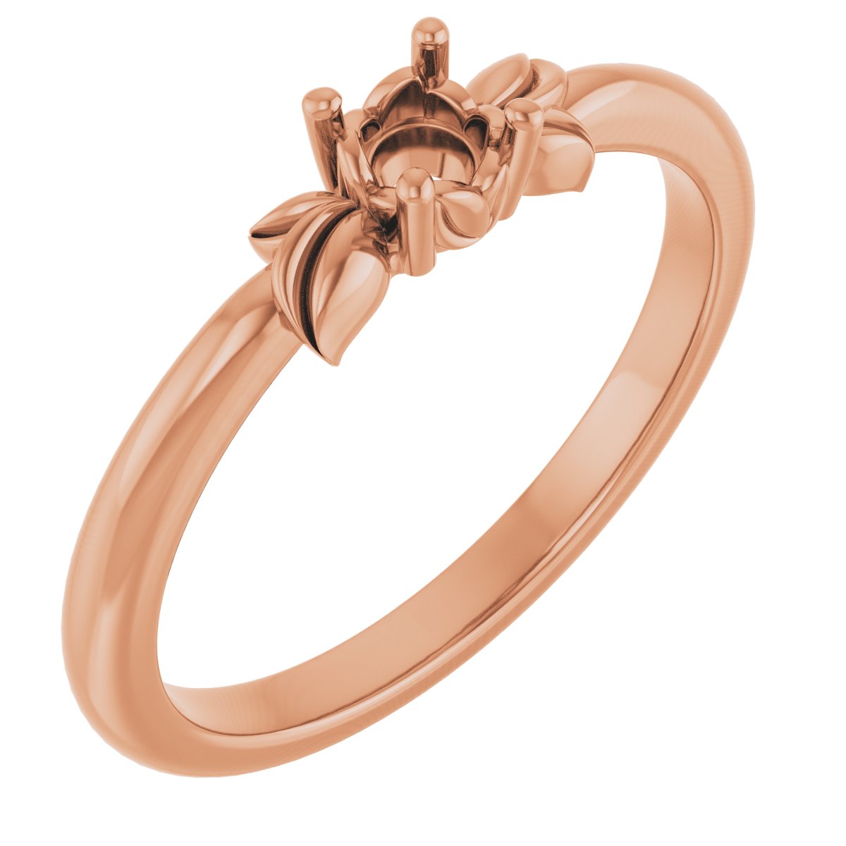 Floral Solitaire Ring