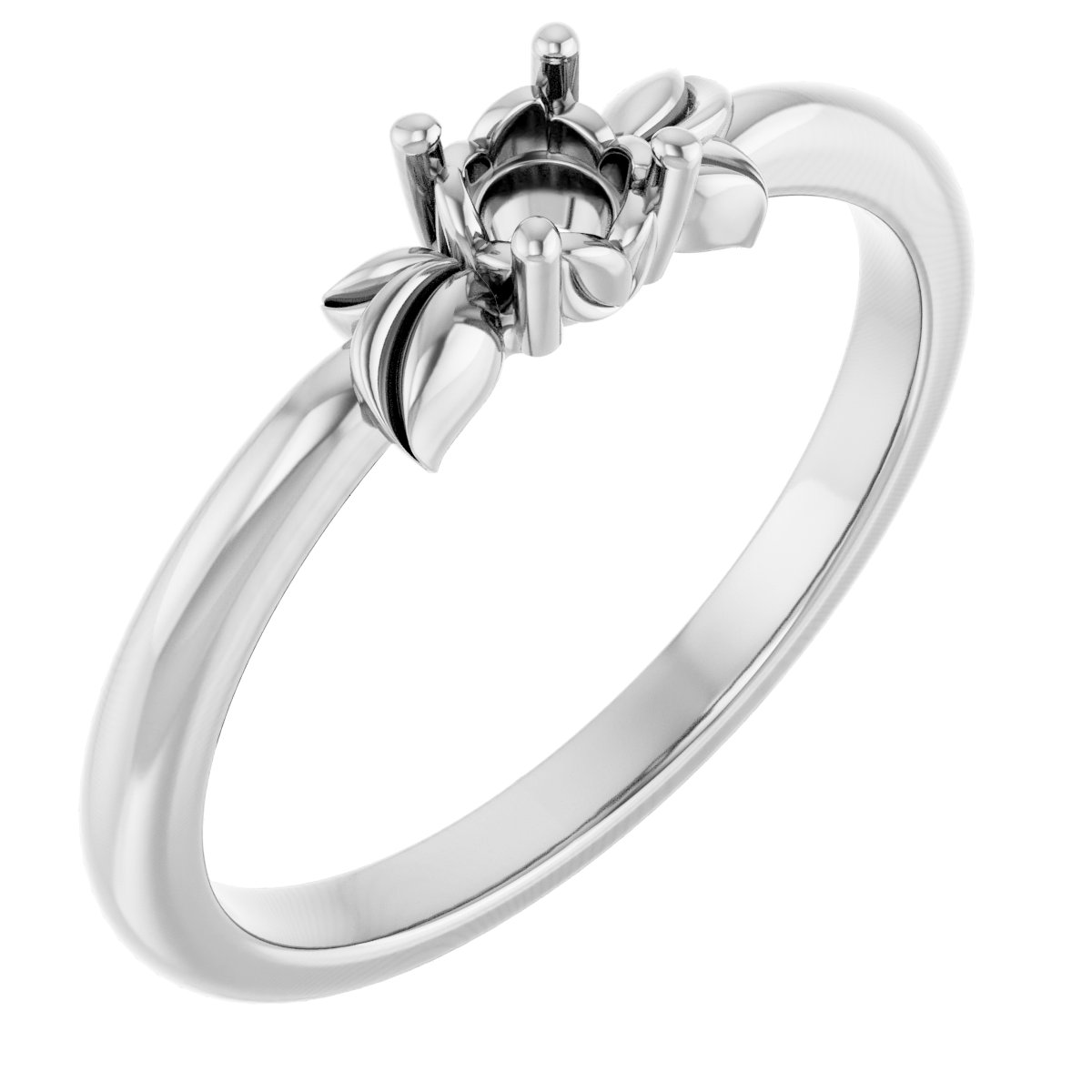 Floral Solitaire Ring