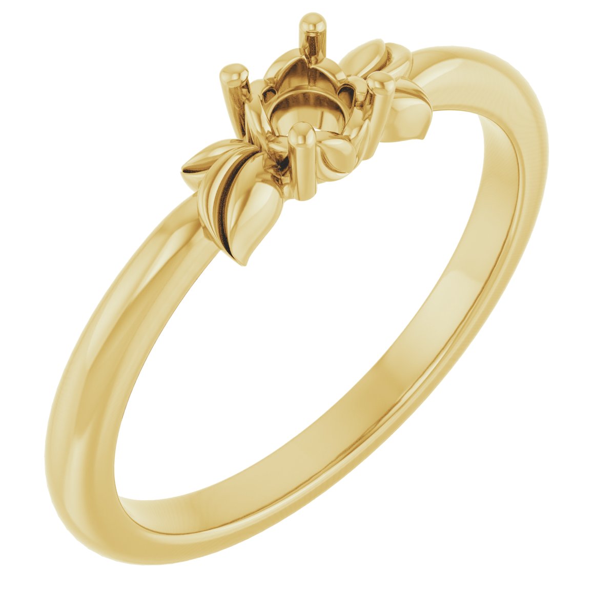 Floral Solitaire Ring