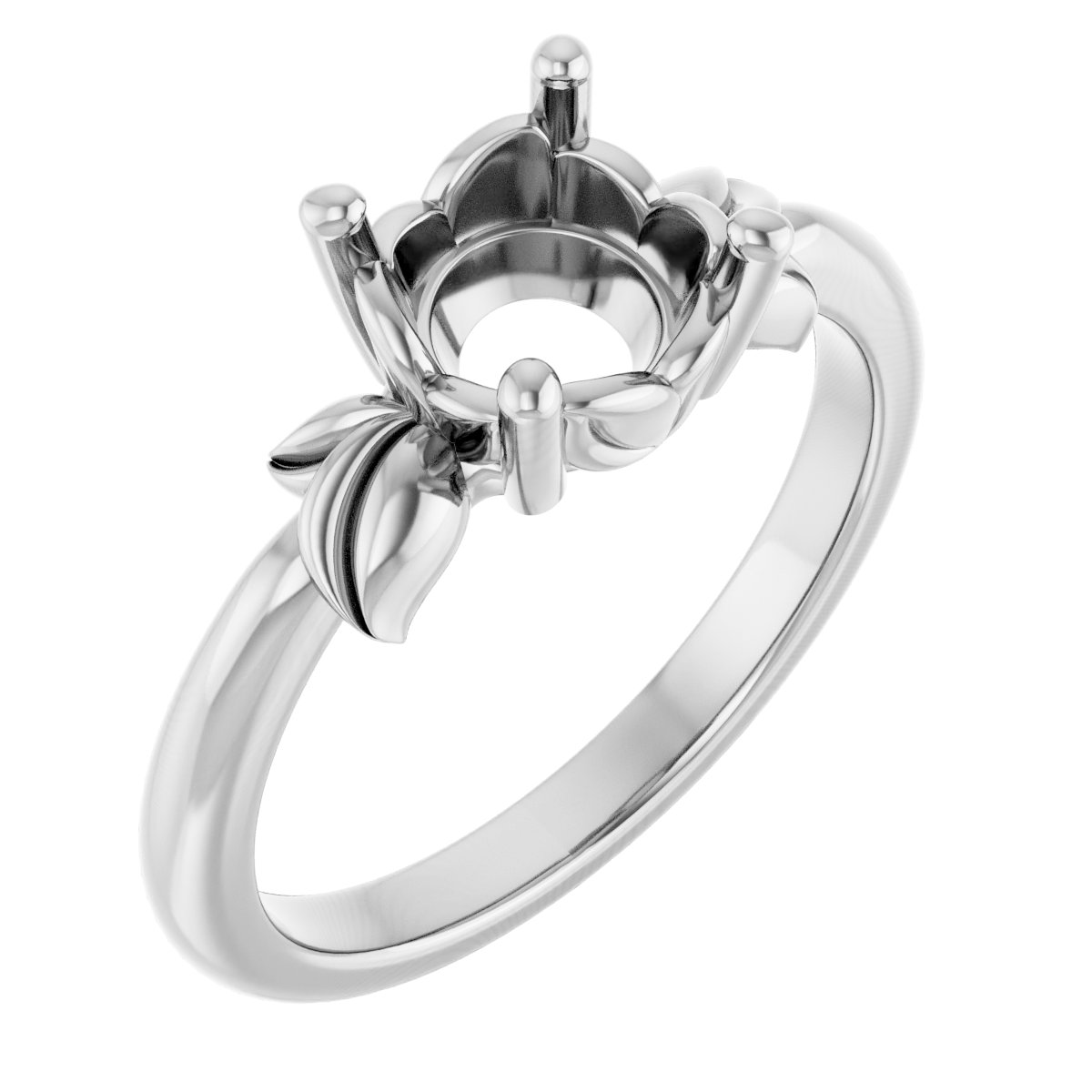 Floral Solitaire Ring