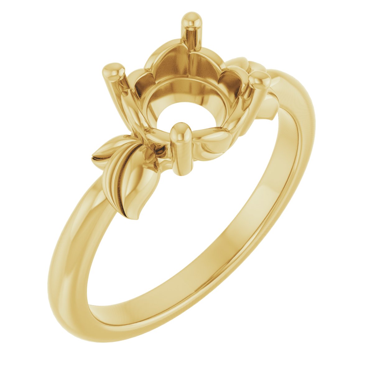 Floral Solitaire Ring