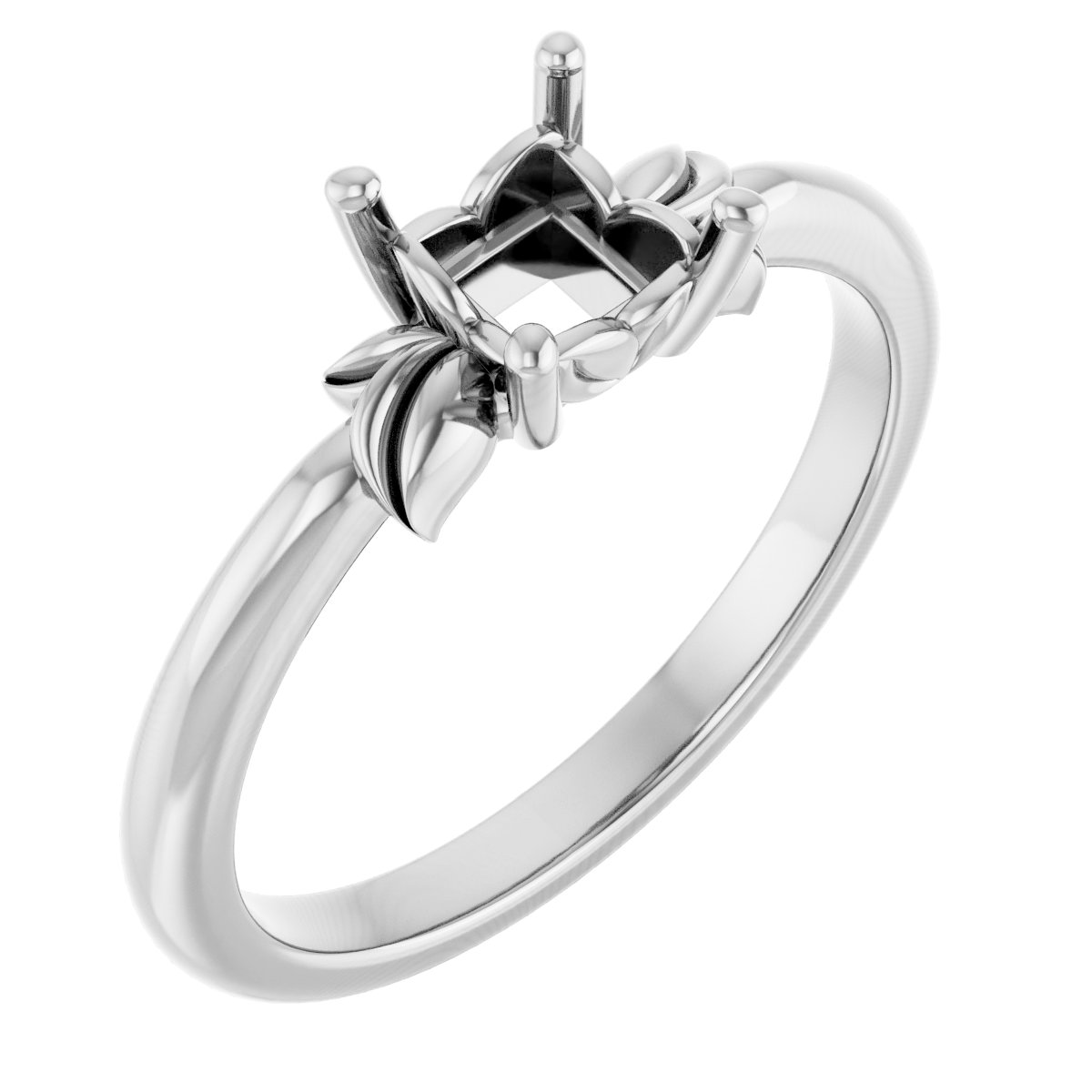 Floral Solitaire Ring
