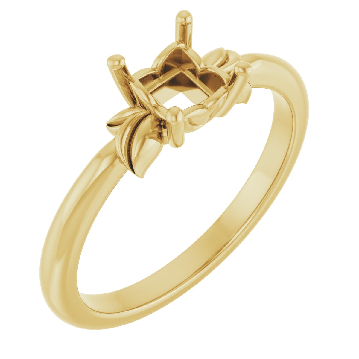 Floral Solitaire Ring