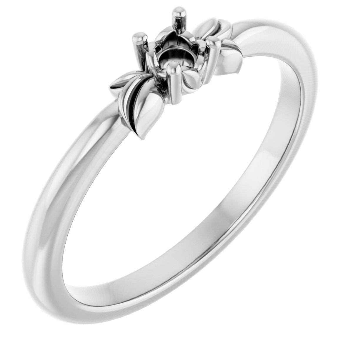 Floral Solitaire Ring