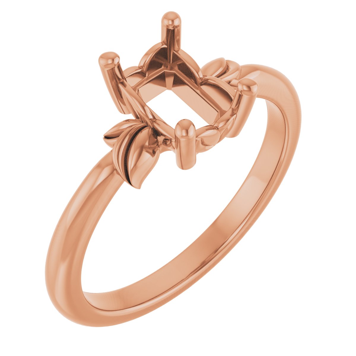 Floral Solitaire Ring