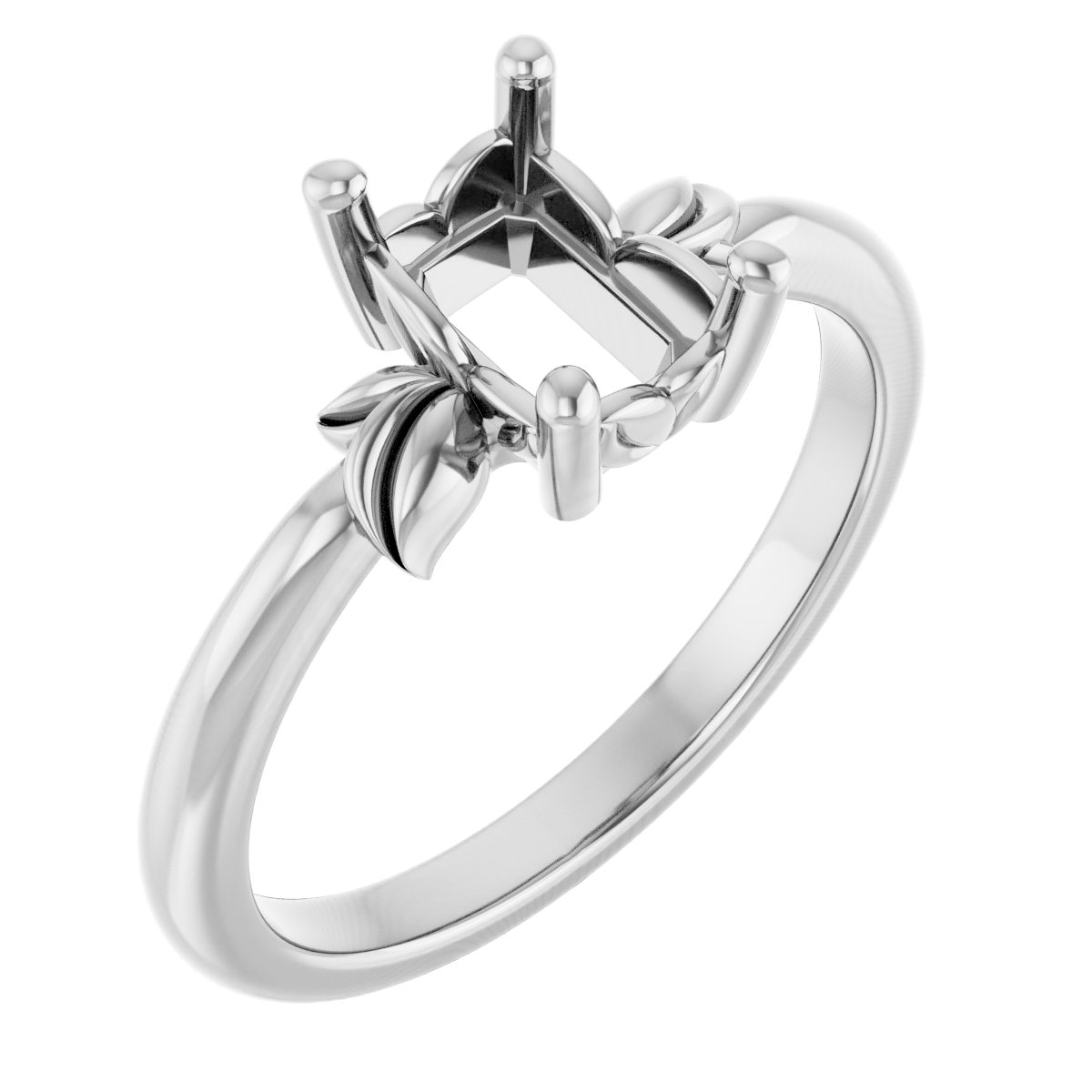 Floral Solitaire Ring